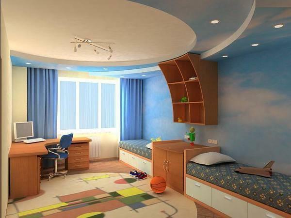 For barnas soverom kan bli valgt som den lyse farger og pastellfarger