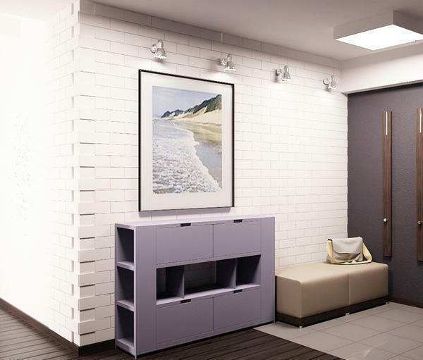 Esik 9 m².m: kujundus ja foto koridori, ruudu ja ristkülikukujuline