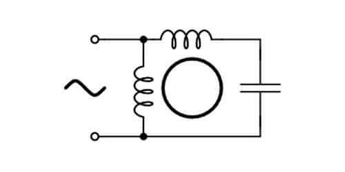 Savienojuma shēma ar darba kondensatoru (nav atvienojams)