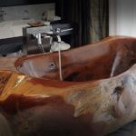 Wood bathroom design (20 photos)
