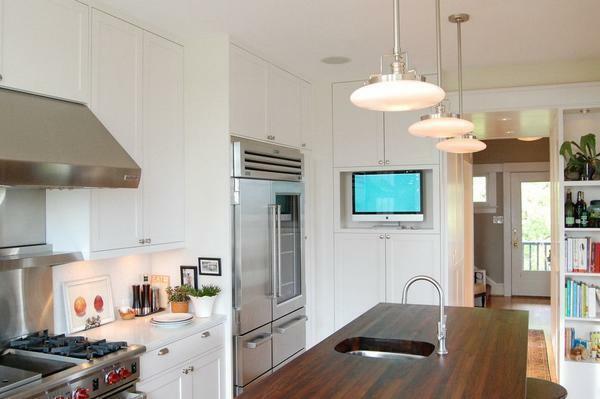 For added convenience, you can also place a TV in the kitchen