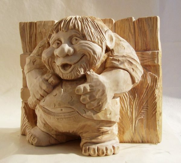 Un ejemplo de un simple esculturas de madera
