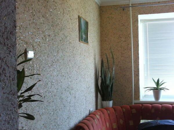 Cair wallpaper di dapur: foto interior, umpan balik dapat digunakan, kelemahan, gambar lem