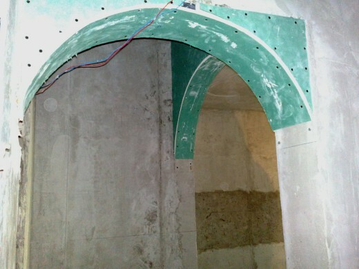 Arch lavet af gipsplader