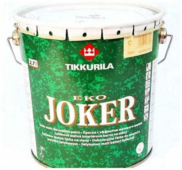 Ekologiškos interjero akriliniai dažai iš Tikkurilla - "Eco" Joker