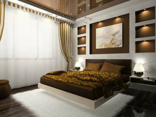 Tasarım yatak odası 20 metrekare: iç için şık çözüm