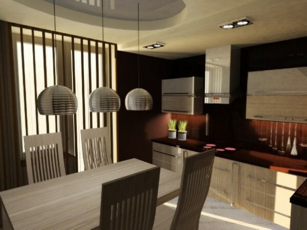 Kitchen design project: the interior of a small, linear space, instruction design, video, photo