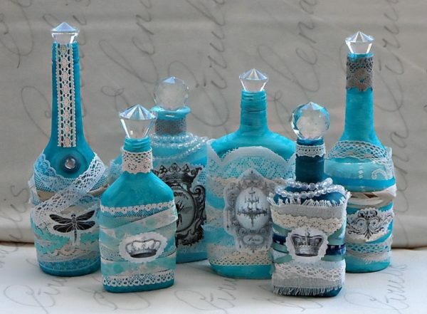 Radoša pieeja dekorēšanas pudeles var ļaut laika gaitā pārvēršas par interesantu hobby stabila peļņa