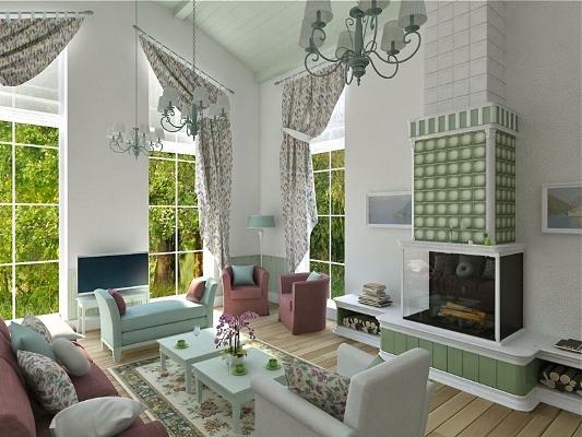 Decorating rooms in the style of Provence is a great way to make the living room unusual, cozy and beautiful