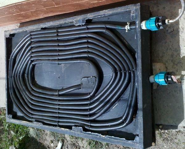 Heated water in the pool: heating by hand, heat exchanger and heating, heater, solar collector