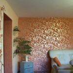 Diseño del papel pintado de la sala de estar