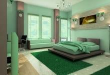 8-Fen-šui guļamistaba-idejas-all-green