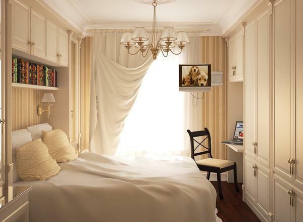 Unutrašnjost spavaća soba 12 četvornih metara.m Foto: Hruščov u sobi, kako se organizirati popravak, dizajn i izgled, kako se tuku