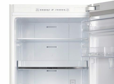 Nahaja na vrhu zaslona omogoča natančno nastavitev temperature v hladilniku