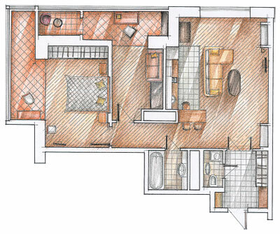 Proiectare apartament 3 camere