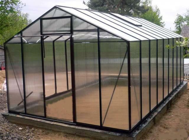 Greenhouse Polycarbonat hus: sol producent, kongelige størrelse, land med deres egne hænder, bygge et drivhus