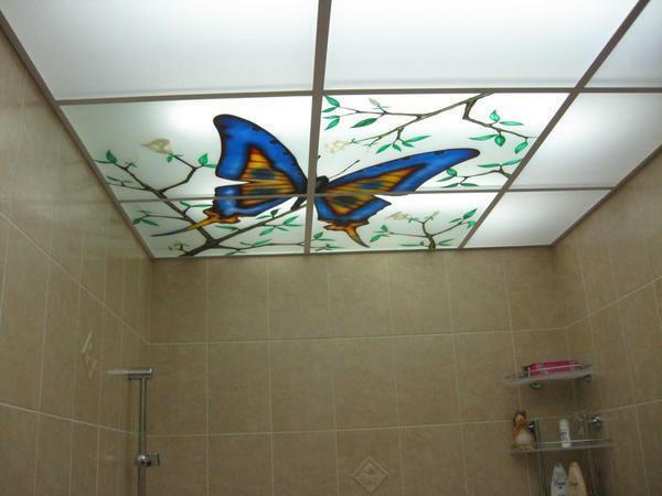 Falsk loftet i badeværelset: gardinet for værelset badeværelser, foto installation, hvordan man laver profil aluminium