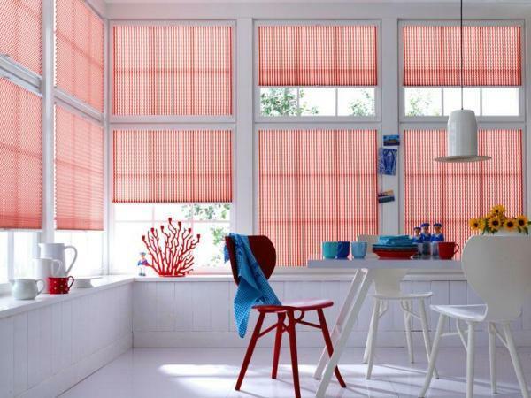 Originalmente decorar las ventanas en la habitación, puede utilizar las cortinas plisadas hermosas