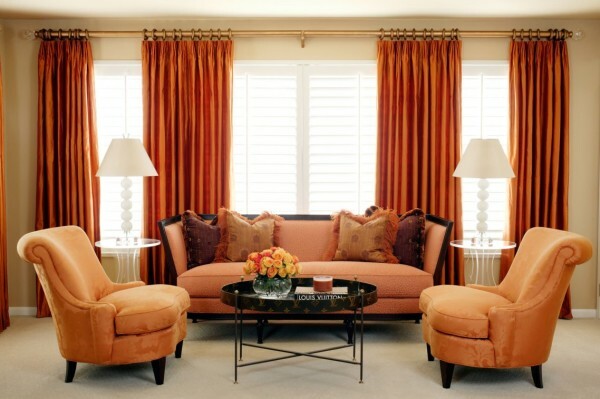 Monochrome color palette in the living room design