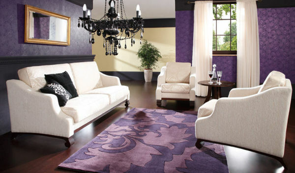 Istabu dizains: tapetes un tapetes šajā interjera dizaina guļamistabu dzīvoklis