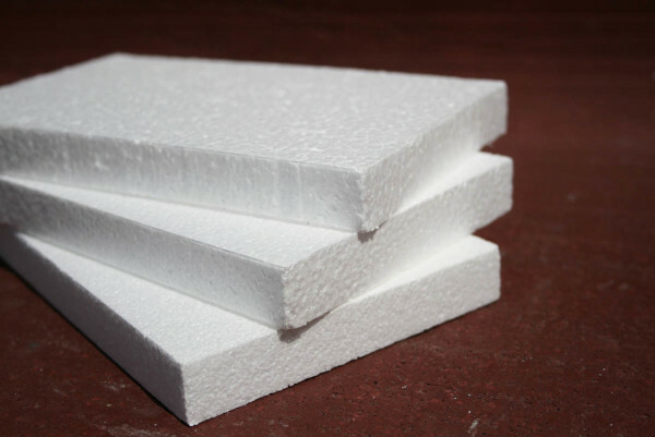 Sheets of foam for insulation.