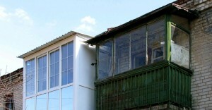 Reparatie van balkon in de Chroesjtsjov
