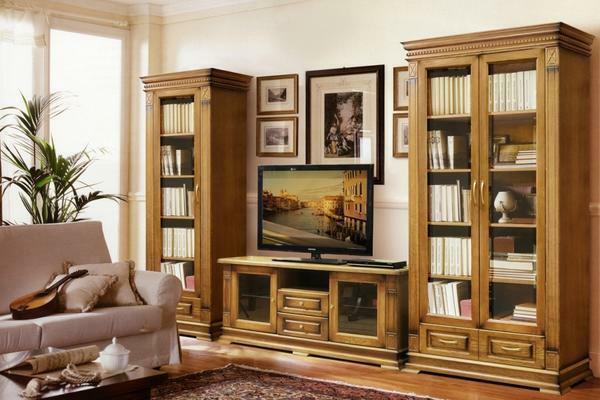 The set in the living room from solid wood has one very significant feature - it is a natural, environmentally friendly material