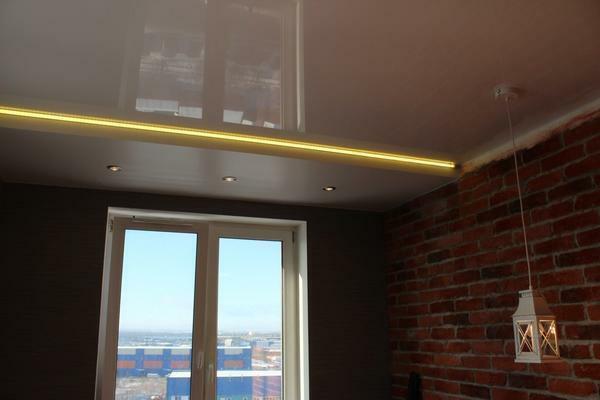 LED strip - a beautiful and modern solution for lighting a two-level ceiling