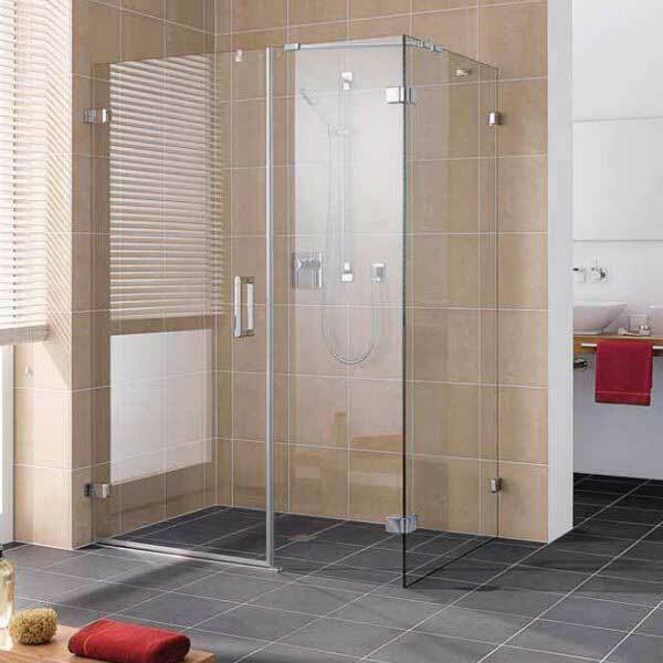Cabines de douche sans plateau en verre avec la porte: instructions de montage, vidéos et photos