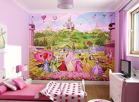 Pilihan yang sangat baik untuk kamar gadis itu akan menjadi wallpaper dengan bayi favorit Anda pahlawan kartun