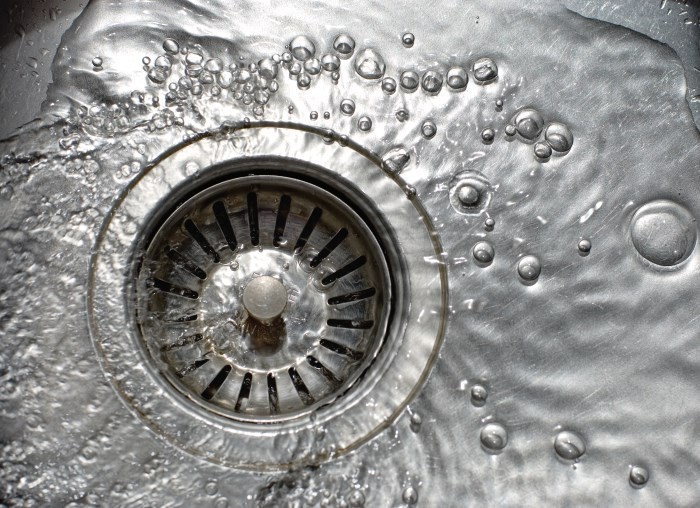 As you clean a sink made of stainless steel?