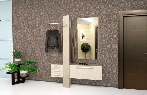 Mini haller: for en lille korridor foto, US lys, billige kabinetter, hjørne med spejl kunst