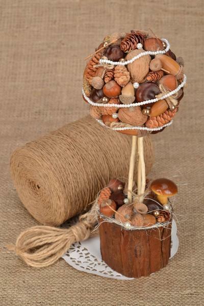 In aanvulling op de eikels die u kunt gebruiken noten, kegels en kastanjes
