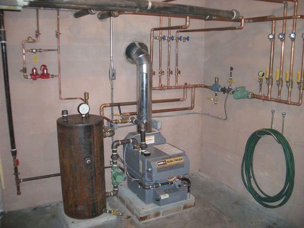To ensure that the boiler does not occupy free space, it is better to place it in a pantry or other utility room