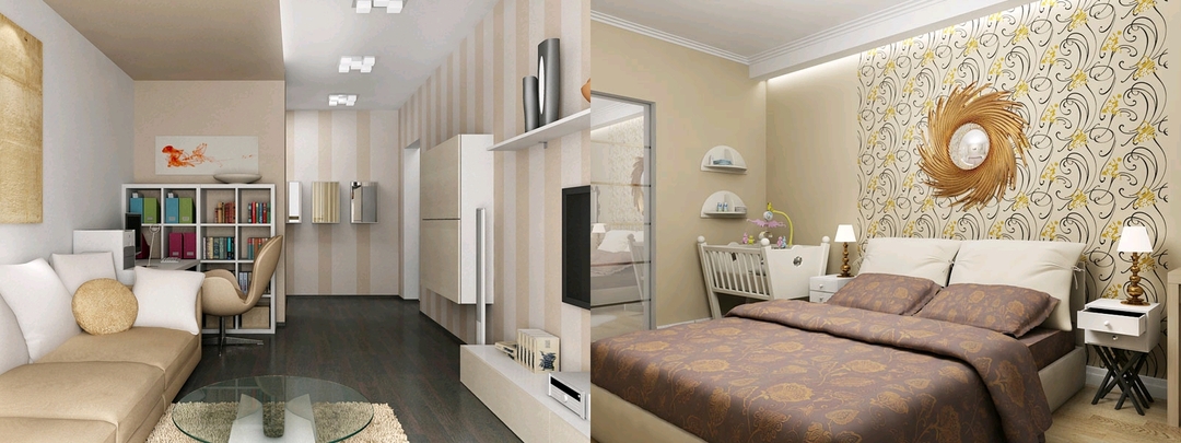 Dizains 2 istabu dzīvoklis: Mēbeles