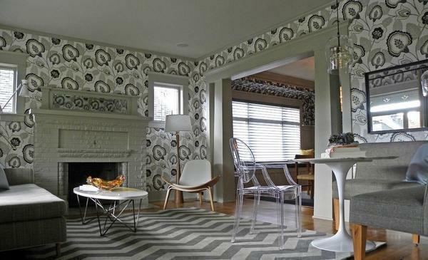 Tapetou môžete realizovať nejaké nápady na obývacia izba dekorácie