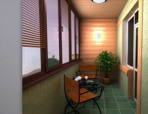 Loggia oblikovanje: oblikovati majhno kuhinjo z balkonom in spalnica + zaključni