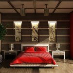 Sovrum design i japansk stil