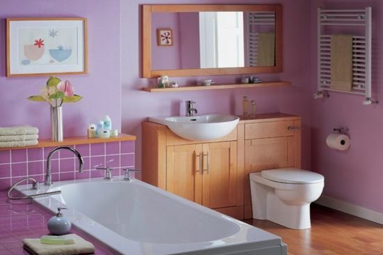 Water verf kan worden gebruikt in de badkamer