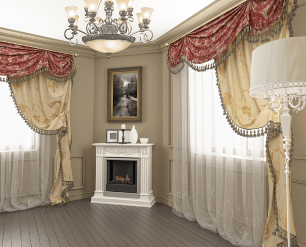 Eleganckie zasłony w stylu klasycznym naturalnie pasuje do każdego domu lub mieszkania