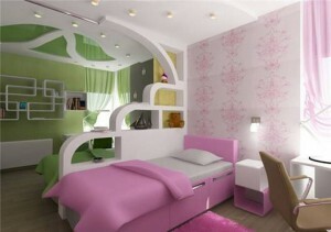 Desain kamar tidur dengan ranjang