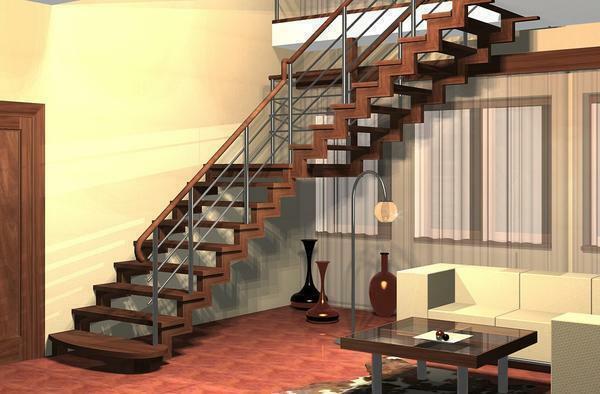 trapper design: indretning og design af entré, et foto og anden sal i huset, væg ideer, farver inde i stuen