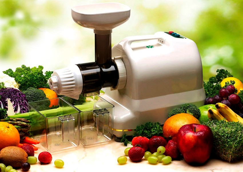 Screw juicers can process hard and soft fruits, greens, nuts, seeds 