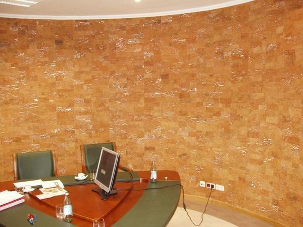 Gabus wallpaper untuk dinding di Leroy Merlin, di foto interior, di bawah gabus, perekat untuk substrat, video dan ulasan