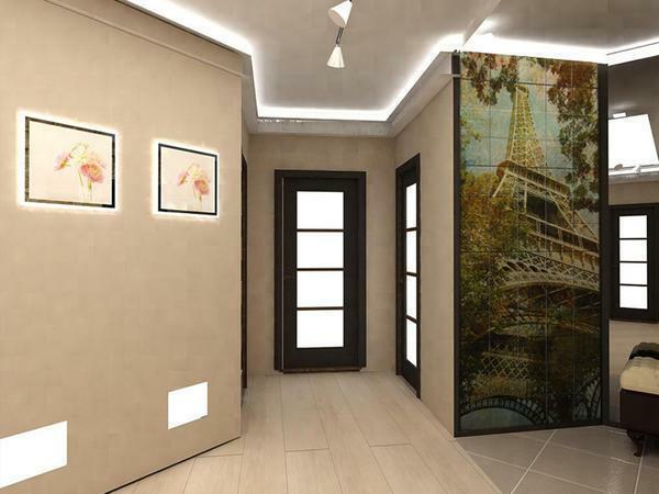 Bagaimana untuk menghias dinding koridor: perumusan lorong dan memperbarui gambar lama dan foto dari desain cat