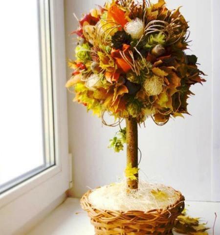 Autumn Topiary - is niet alleen een groot geschenk, maar ook de originele elementen