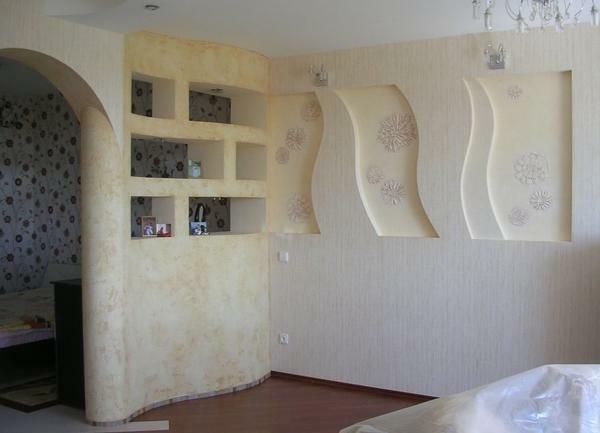 Drywall is a fairly flexible material, so it allows you to make walls or arch of any shape and size