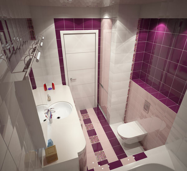 Proyecto de diseño de cuarto de baño con sus manos en imágenes