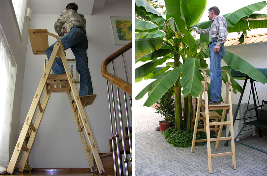 The size of the ladder is selected depending on its purpose 
