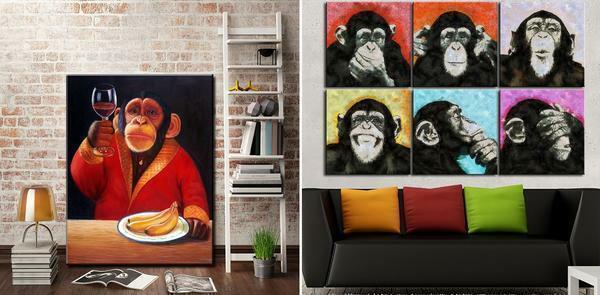 Bez ohľadu na výrobné technológie, bude dekoratívne panely s opicami vyzerať svieža a originálna